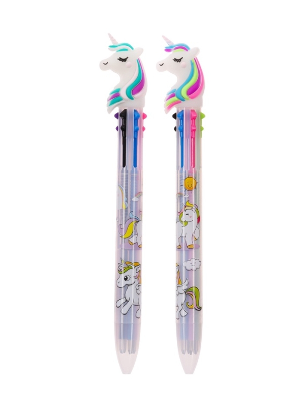 Ручка шариковая, автоматическая, 3-х цветная, корпус МИКС