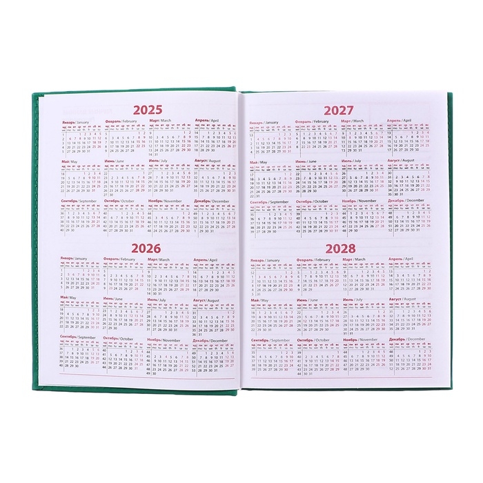 Ежедневник недатированный А5, 160 листов "Вивелла", обложка искусственная кожа, светло-зелёный