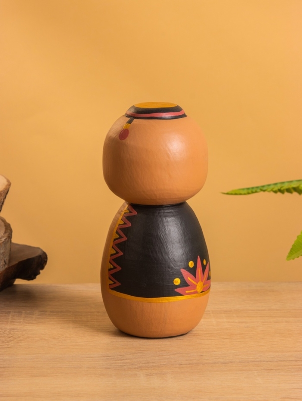 Деревянная кукла кокеши "Медвежонок" 7х7,5х15 см