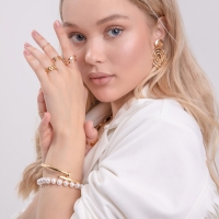 Серьги металл &laquo;Врата&raquo; два овала, цвет золото