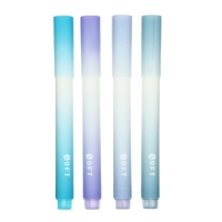 Набор маркеров-текстовыделителей 4 штуки/4 цвета, пастель, сине-сиреневый градиент Набор маркеров-текстовыделителей 4 штуки/4 цвета, пастель, сине-сиреневый градиент