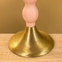 Подсвечник на 1 свечу "Пудровый розовый" 10,5х10,5х34,5 см