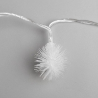 Гирлянда &laquo;Нить&raquo; 3 м с насадками &laquo;Ёжики&raquo;, IP20, прозрачная нить, 20 LED, батарейки AAх3 (нет в комплекте), свечение мульти