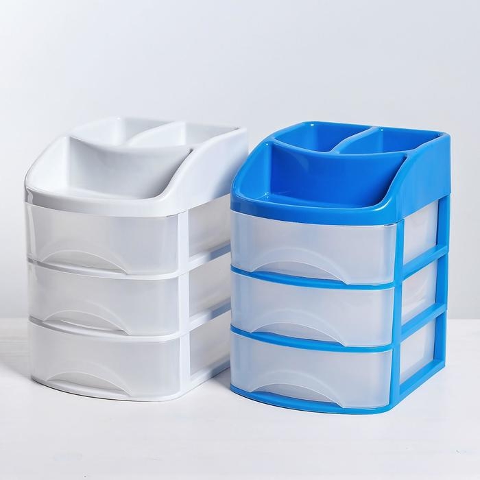 Мини-комод 3-х секционный с дополнительными отделениями &laquo;Минибокс-3&raquo;, цвет МИКС