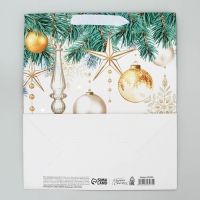 Пакет подарочный новогодний ламинированный вертикальный, конгревное тиснение «Счастья в Новом году», ML 23 х 27 х 11.5 см, Новый год Пакет подарочный новогодний ламинированный вертикальный, конгревное тиснение «Счастья в Новом году», ML 23 х 27 х 11.5 см, Новый год