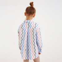 Рубашка для девочки MINAKU: Cotton Collection цвет белый, рост 110 Рубашка для девочки MINAKU: Cotton Collection цвет белый, рост 110