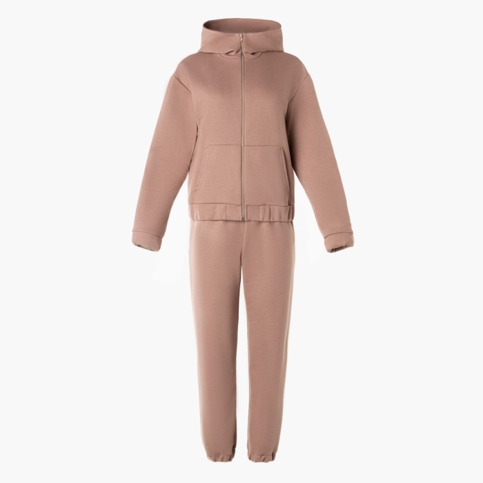 Костюм женский (толстовка, брюки) MINAKU: Casual collection цвет бежевый, размер 52 Костюм женский (толстовка, брюки) MINAKU: Casual collection цвет бежевый, размер 52