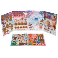 Книжка со скретч-слоем и многоразовыми наклейками &laquo;Новый год в лесу&raquo;