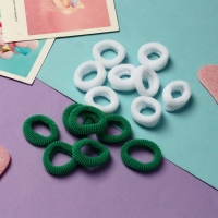 Резинка для волос "Махрушка спорт" (набор 100 шт) 2 см, бело-зелёный Резинка для волос "Махрушка спорт" (набор 100 шт) 2 см, бело-зелёный