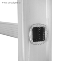 Лестница ТУНДРА, алюминиевая, односекционная, приставная, 7 ступеней, 1950 мм Лестница ТУНДРА, алюминиевая, односекционная, приставная, 7 ступеней, 1950 мм