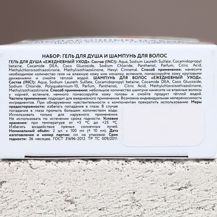 Подарочный набор косметики &laquo;Новых побед&raquo;, гель для душа и шампунь для волос, 2 х 100 мл, Новый Год