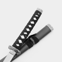 Макет оружия &laquo;Сувенирные катаны на подставке 3в1. Чёрный дракон&raquo;, подарочный набор, ножны дерево, 51 см; 71 см; 100 см