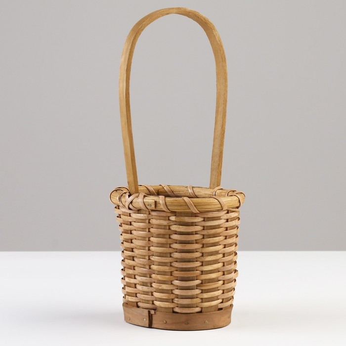 Корзина плетеная, 10,5 x 7 x 10/25,5 см, коричневая, ротанг Корзина плетеная, 10,5 x 7 x 10/25,5 см, коричневая, ротанг