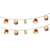 Бусы на ёлку 90 см "Барабаны" золото Бусы на ёлку 90 см "Барабаны" золото