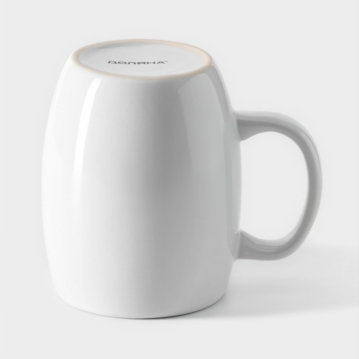 Кружка керамическая Доляна &laquo;Классика&raquo;, 680 мл, 14&times;10&times;12,6 см, цвет белый