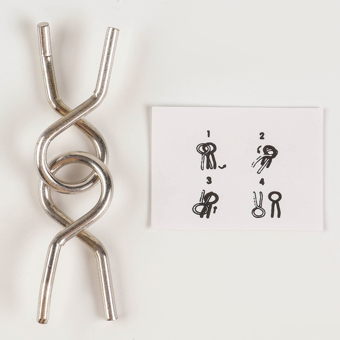 Головоломка металлическая &laquo;Развивай логику. Змейки&raquo;, в шоубоксе, МИКС