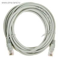 Патч-корд Gembird PP12e-5M, UTP 5е кат., RJ-45(m)-RJ-45(m), 5 м, серый