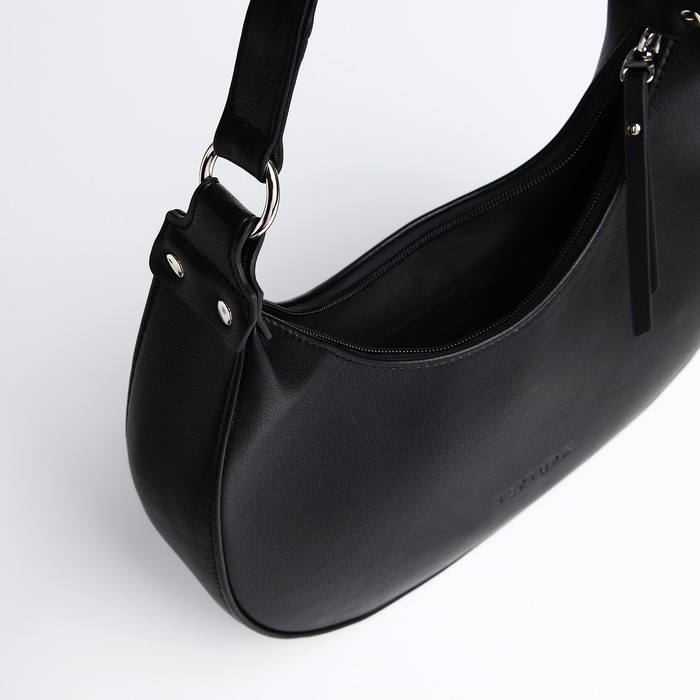 Сумка женская TEXTURA, багет, маленький размер, цвет чёрный Сумка женская TEXTURA, багет, маленький размер, цвет чёрный