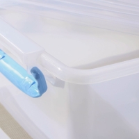 Контейнер пищевой RICCO, 17 л, 46&times;31&times;17 см, прямоугольный, цвет прозрачный, ручки голубые