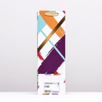 Пакет ламинированный под бутылку, 12 х 9 х 36 см