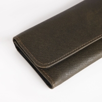 Кошелёк женский на кнопке, цвет коричневый Кошелёк женский на кнопке, цвет коричневый