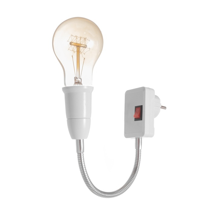 Бра в розетку Бра в розетку "Синди" 1х15Вт Е27 белый 4,2х35х31,5 см