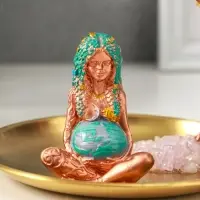 Сувенир бонсай "Дерево 7 чакр и мать-земля" 14х14х12 см