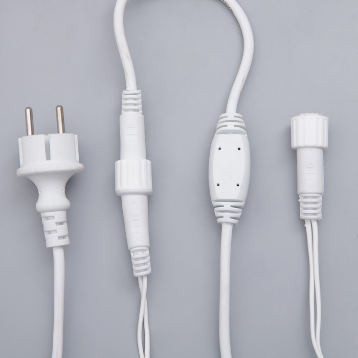 Гирлянда &laquo;Бахрома&raquo; 3 &times; 0.6 м, IP44, УМС, белая нить, 160 SMD-LED, свечение белое, 220 В