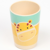 Набор детской посуды из бамбука &laquo;Жирафик&raquo;, 5 предметов: тарелка, миска, стакан, столовые приборы