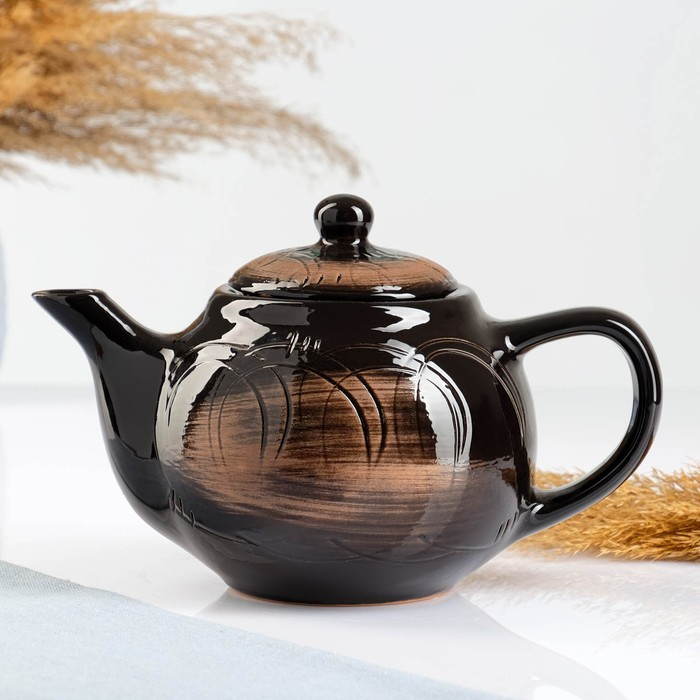 Чайник Чайник "Уют" с вкладышем, 1л / 14х15,5см, старина