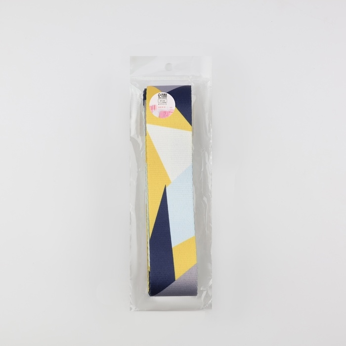 Стропа ременная, 38 мм, 3 &plusmn; 0,1 м, цвет жёлтая геометрия