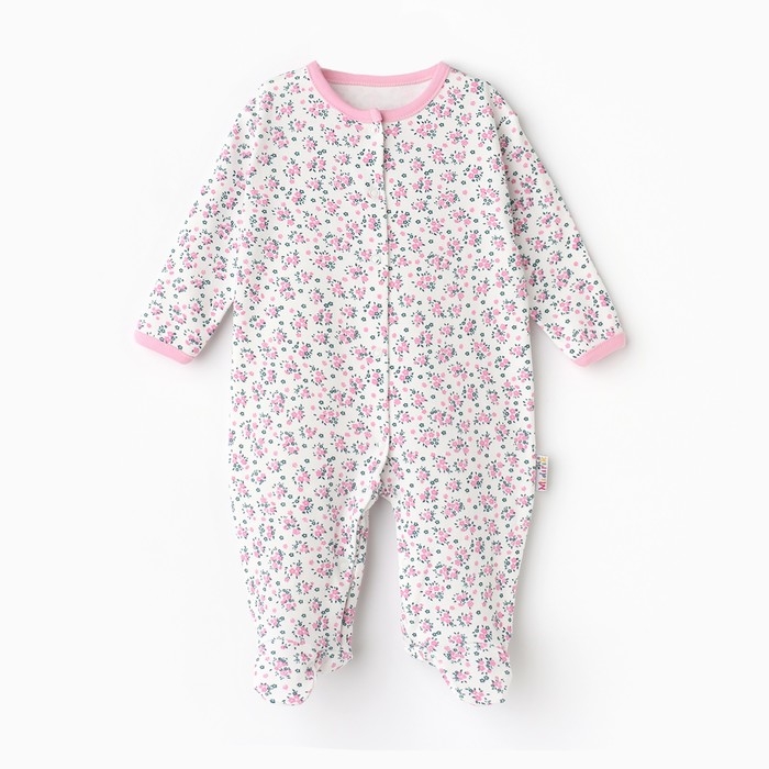 Комбинезон детский (3 шт.), цвет белый/розовый/светло-розовый, рост 74 см
