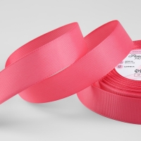 Лента репсовая, 25 мм, 23 &plusmn; 1 м, цвет коралловый №25