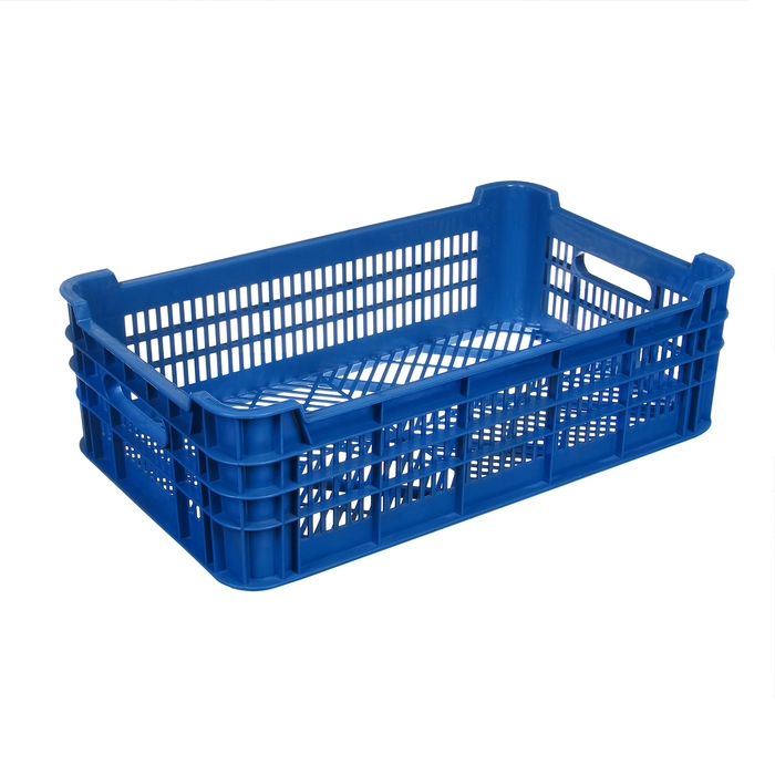 Ящик универсальный, пластиковый, 52 &times; 32 &times; 16 см, на 30 кг, чёрный, МИКС