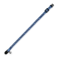 Ошейник кошачий со светоотражающим покрытием "Рыбки", 30 х 1 см,  голубой