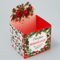 Коробка новогодняя для мини-букетов &laquo;Снежный шар&raquo;, 12 х 17 х 10 см, Новый год