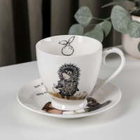 Чайная пара &laquo;Ёжик в тумане&raquo;, 440 мл, блюдце d=17 см