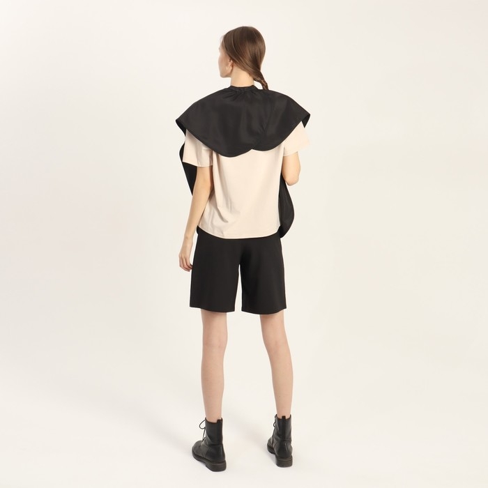 Пелерина парикмахерская, на завязках/крючках, цвет чёрный Пелерина парикмахерская, на завязках/крючках, цвет чёрный