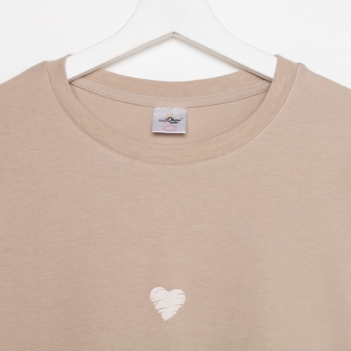 Футболка женская, цвет бежевый, размер 48