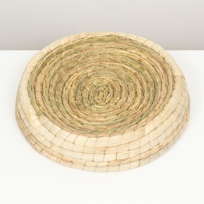 Экологичный лежак для животных (хлопок+рогоз),  30 см, белая