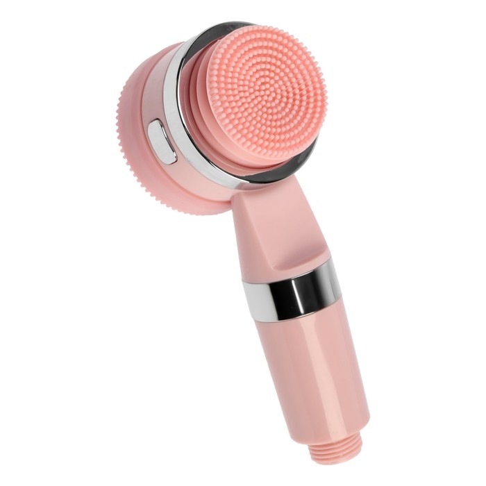 Лейка для душа ZEIN Z3549, d=60 мм, 3 режима, с резиновыми щётками, отсек для геля, розовая Лейка для душа ZEIN Z3549, d=60 мм, 3 режима, с резиновыми щётками, отсек для геля, розовая