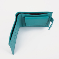 Кошелёк женский на кнопке, цвет бирюзовый