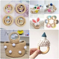 Набор колец для макраме, деревянные, d = 1,8/3 см, 8 шт Набор колец для макраме, деревянные, d = 1,8/3 см, 8 шт