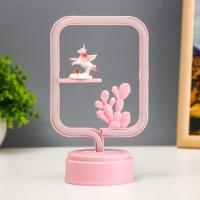 Ночник "Единорог" LED 4000К 2хАА розовый 20х8,5х8,5см RISALUX Ночник "Единорог" LED 4000К 2хАА розовый 20х8,5х8,5см RISALUX