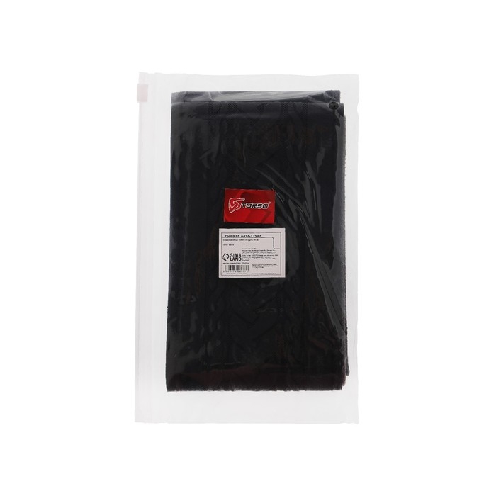 Оплетка на руль TORSO, 38 см, искусственная кожа, узор, черная нить