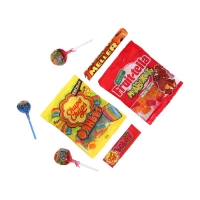 Новогодний подарок с кондитерскими изделиями Chupa Chups, Fruittella и Meller, 274 г