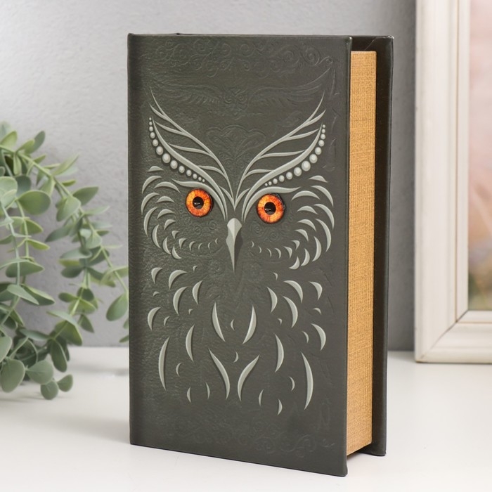 Сейф-книга дерево кожзам Сейф-книга дерево кожзам "Филин. Мудрость" 21х13х5 см