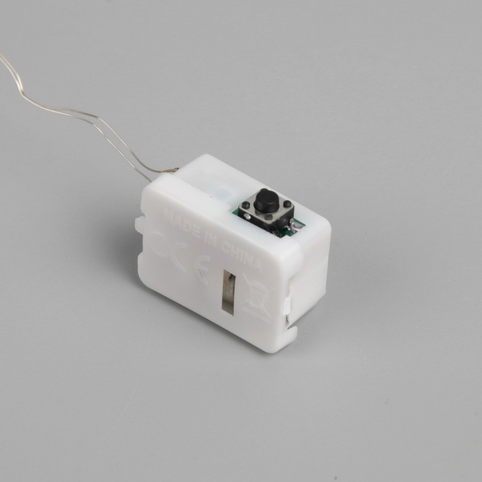 Гирлянда &laquo;Нить&raquo; 1 м роса, IP20, серебристая нить, 10 LED, свечение белое, 3 режима, батарейки AG13х3 (в комплекте)