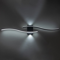 Бра "Волны" LED 35Вт 6000К чёрный 100х6х15 см Бра "Волны" LED 35Вт 6000К чёрный 100х6х15 см