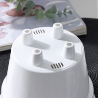 Кашпо со вставкой &laquo;Клевер&raquo;, 3,2 л, d=17,5 см, h=16 см, цвет белый